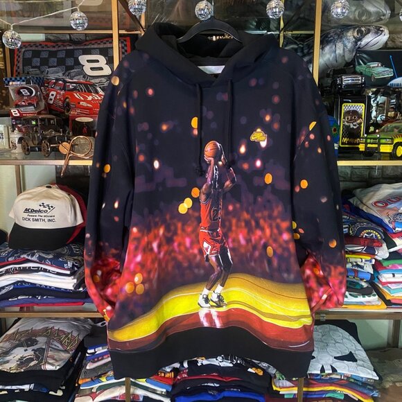Nike Jordan Jumpman All Over Print Fleece Pullover Hoodie NWT XL 90s MJ 23 - Picture 1 of 11